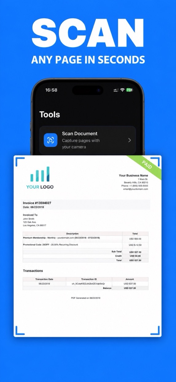 Scan any page in seconds